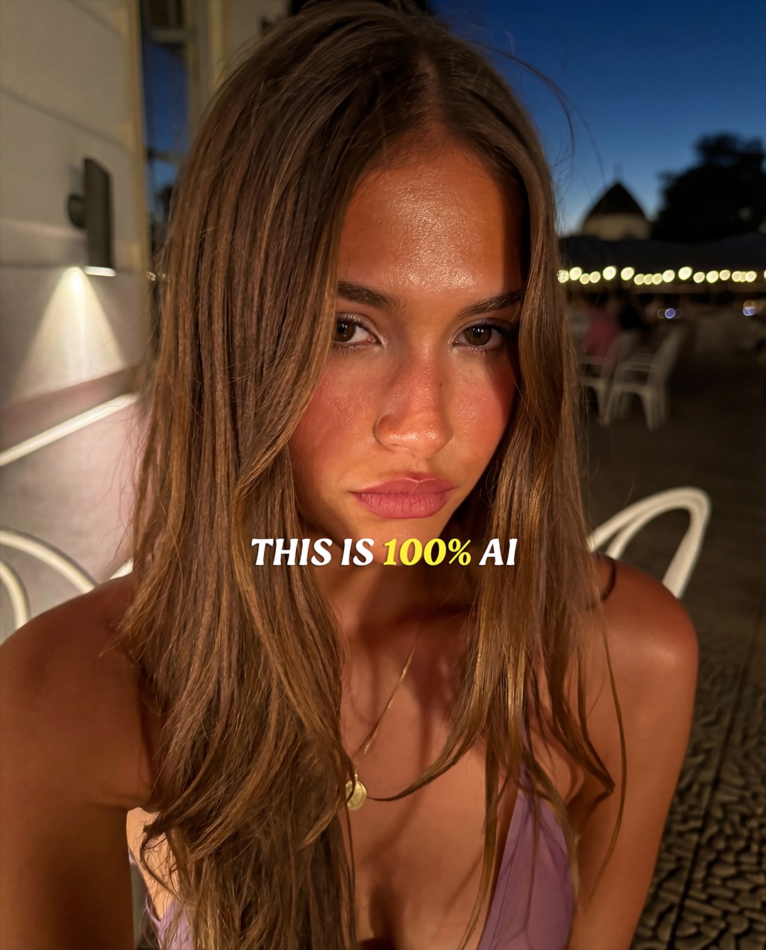 by.shlabu: Nighttime Outdoor Portrait AI Art