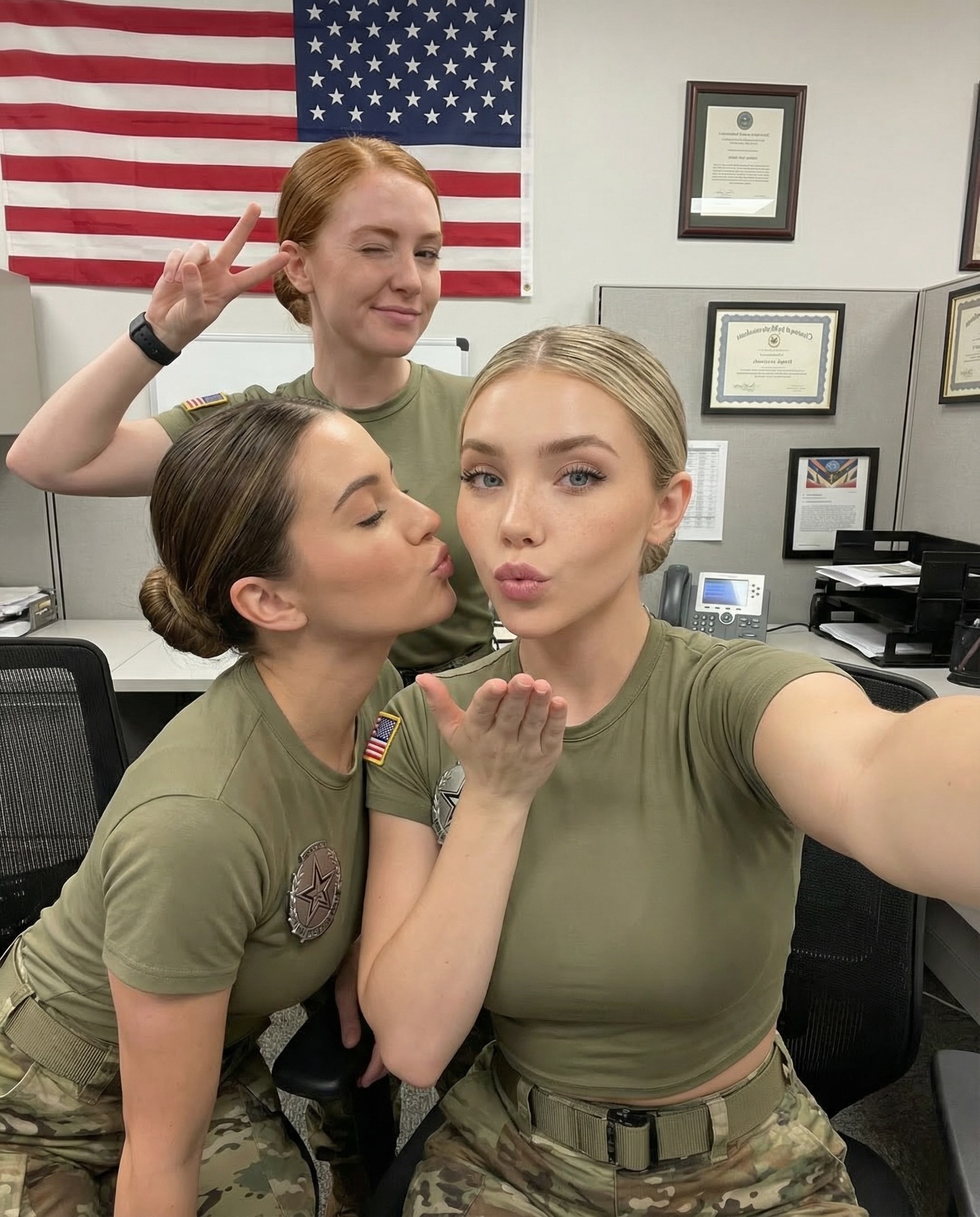 jessicaa.foster: Military Selfie AI Portrait
