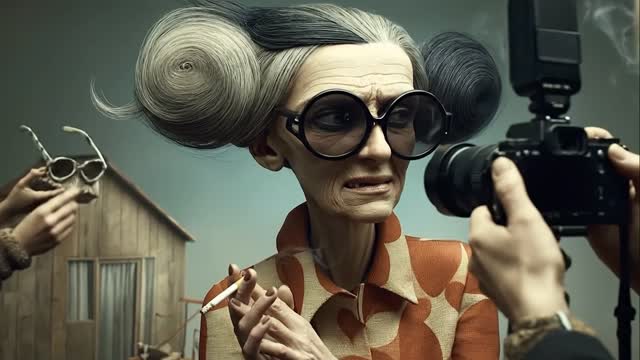 kelly_boesch_ai_art: Elderly Fashion Shoot AI Art