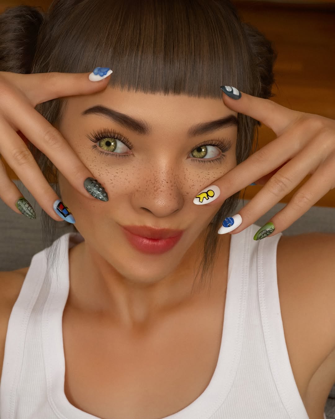 lilmiquela: Cyber Nails Spot the References AI Portrait