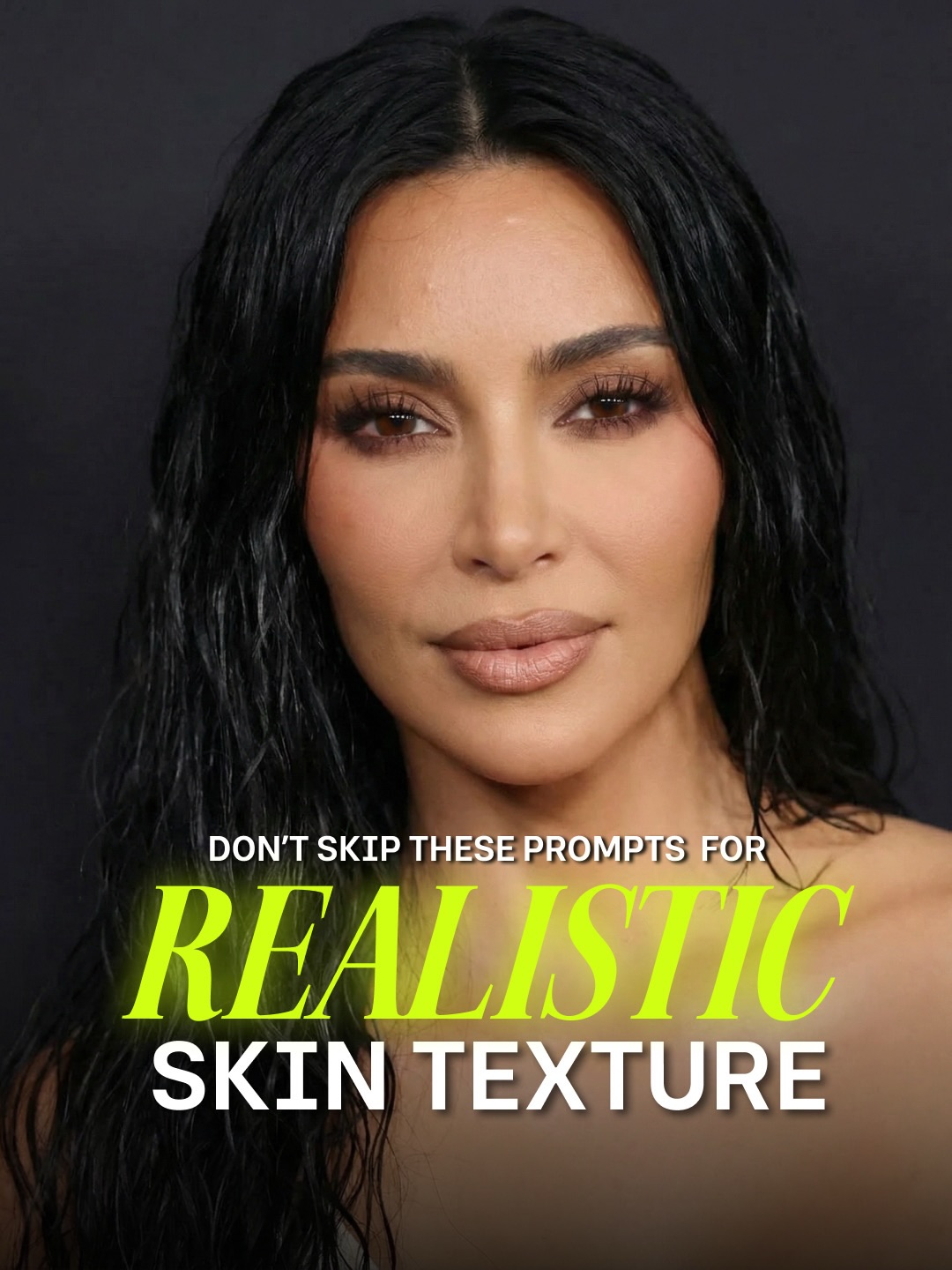 AI Photo Generator template preview - realistic skin texture beauty cover AI art