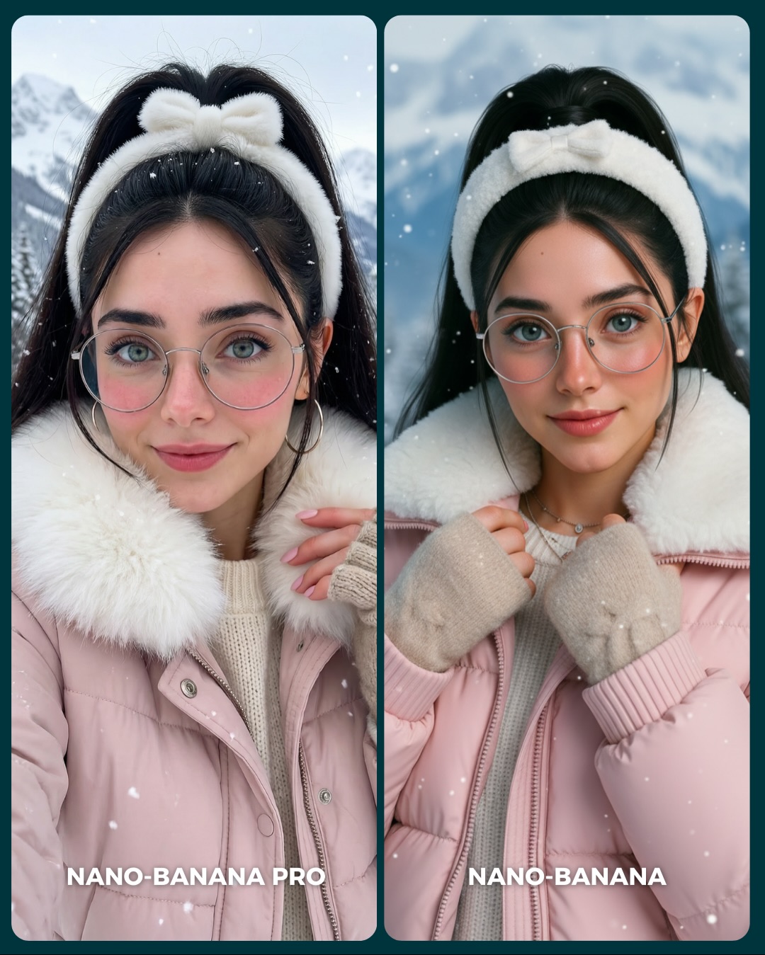 soy_aria_cruz: Winter Pink Puffer Comparison AI Image